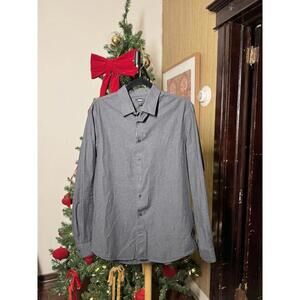 Express Men's Gray Dress Shirt Size Large